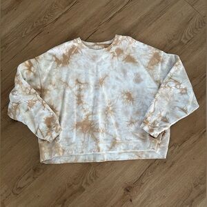 Madewell Tie-Dye Sweatshirt in Cream and Tan